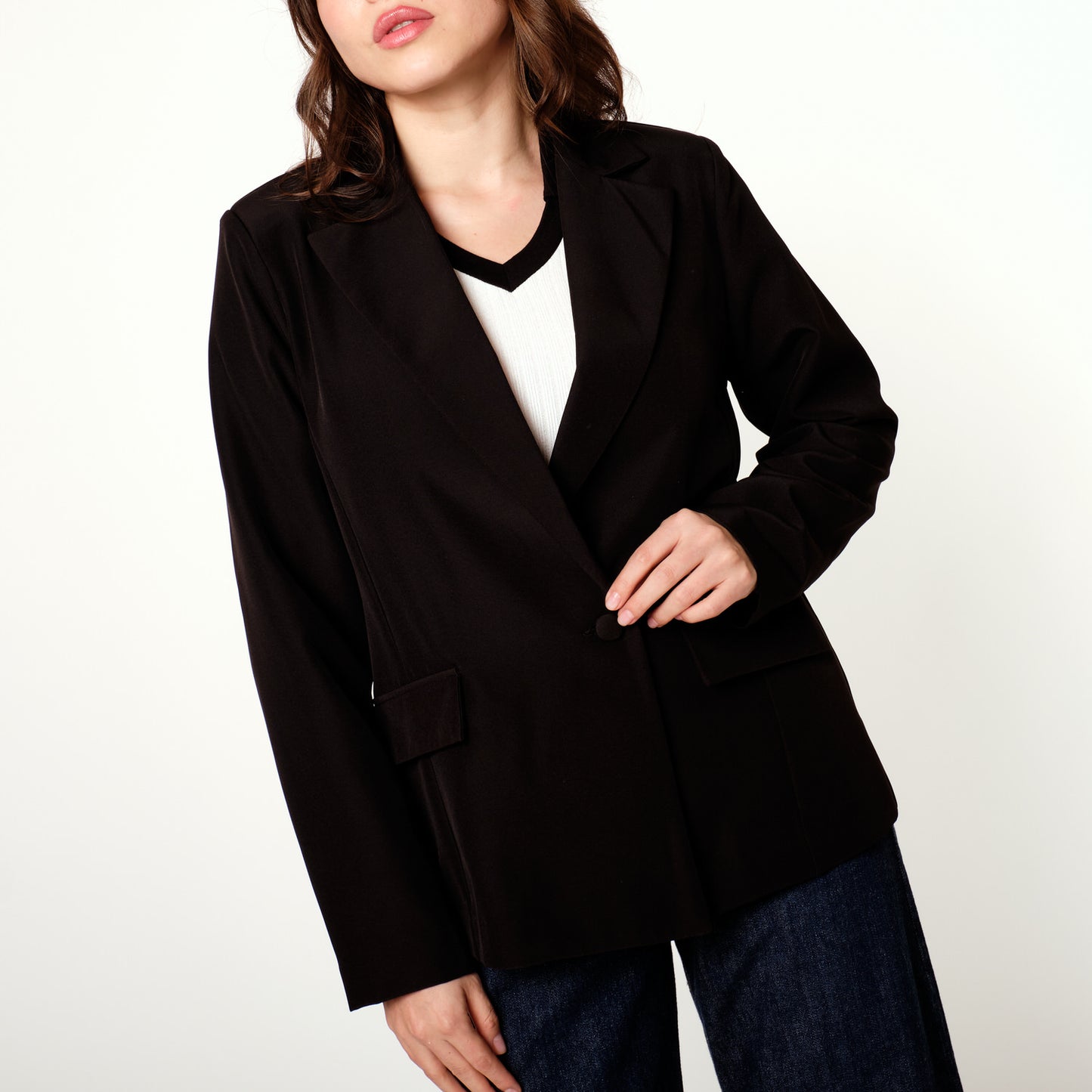 Blazer Rou Mix Negro