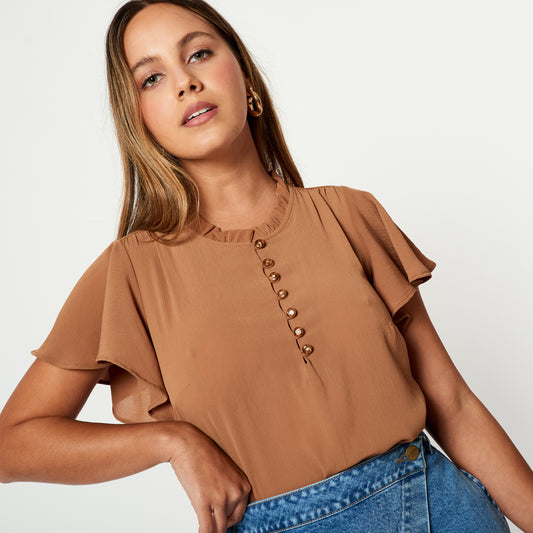 Blusa Kale Camel