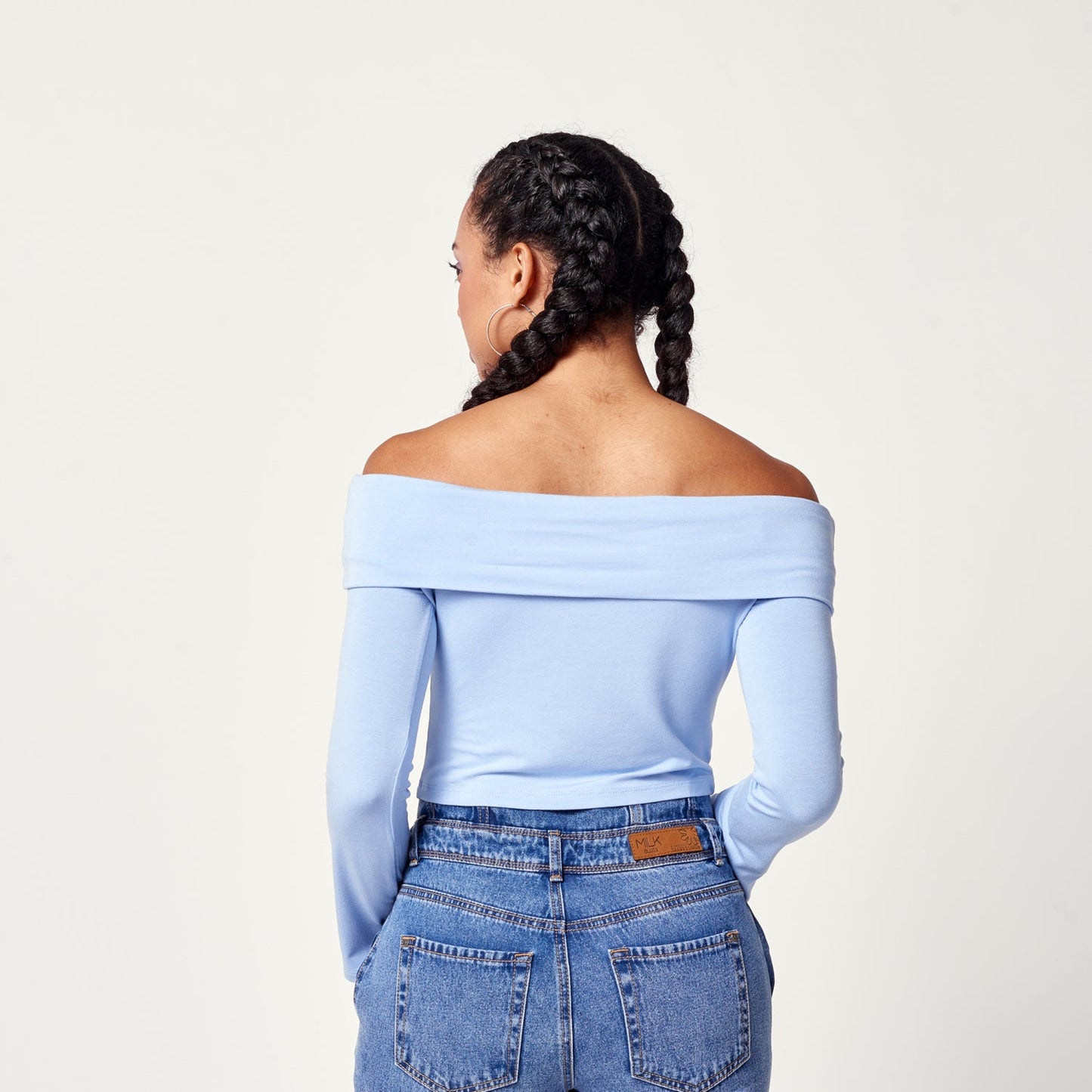 Polo Offshoulder Celeste